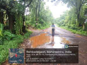 लांजा-साटवली रस्त्याची दुरवस्था: कोंडये सरपंच आक्रमक, १५ ऑगस्टला उपोषणाचा इशारा