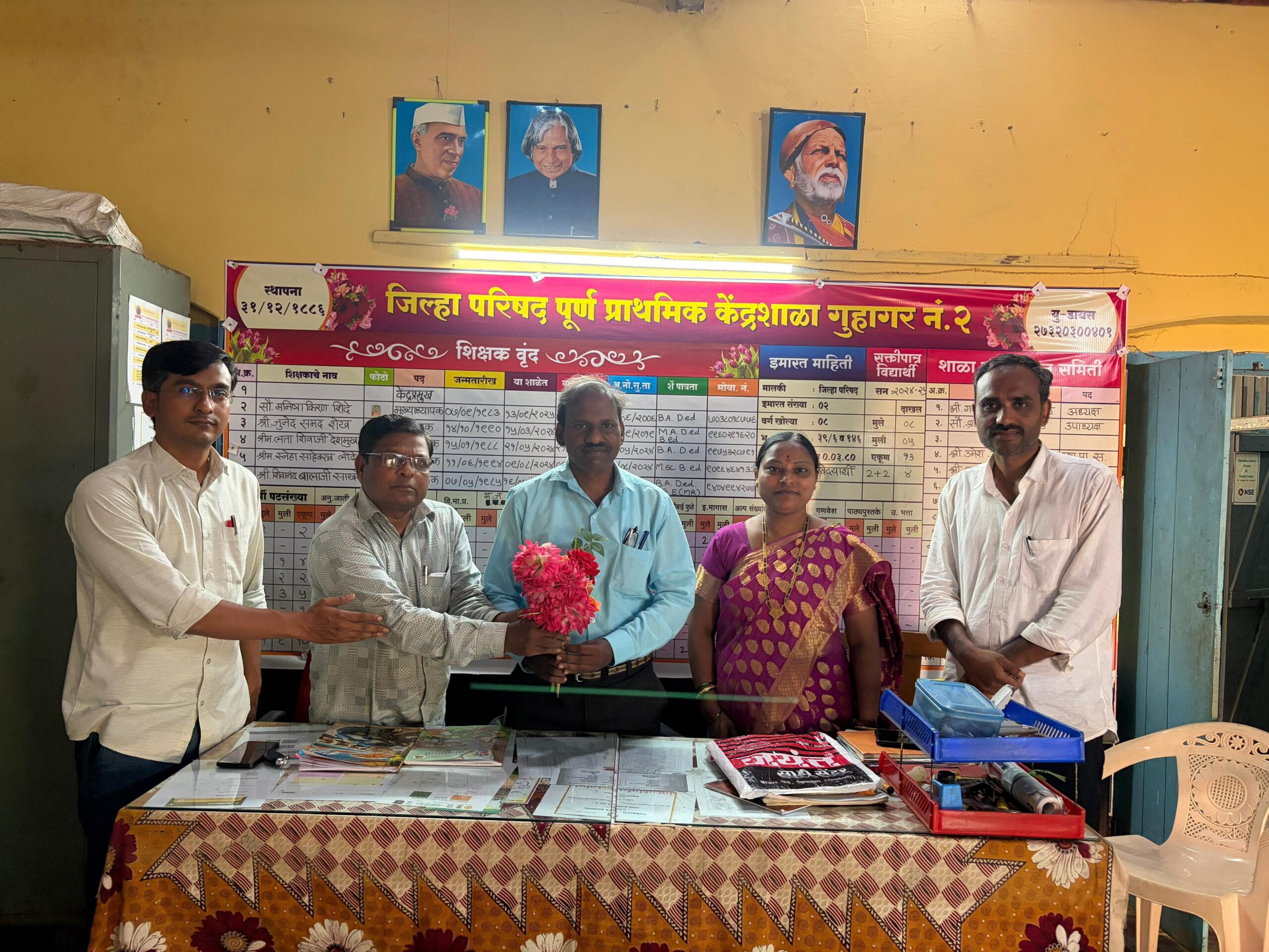 डॉ मनोज पाटील यांची केंद्रप्रमुख पदी निवड झाल्याने गुहागर केंद्रामध्ये उस्फुर्त स्वागत